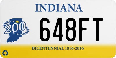 IN license plate 648FT