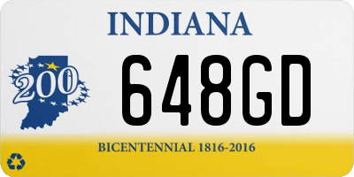 IN license plate 648GD