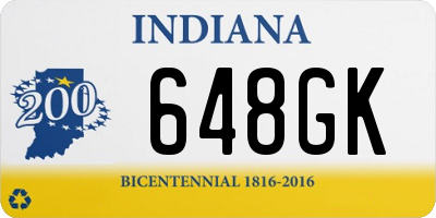 IN license plate 648GK