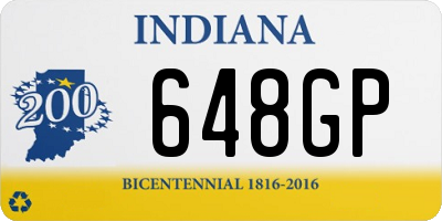 IN license plate 648GP