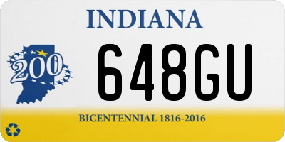 IN license plate 648GU