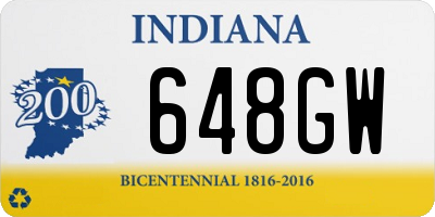 IN license plate 648GW