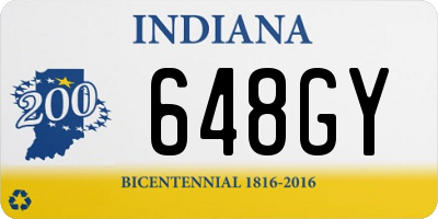 IN license plate 648GY