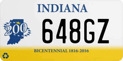 IN license plate 648GZ