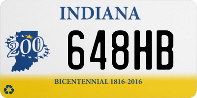 IN license plate 648HB