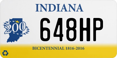 IN license plate 648HP