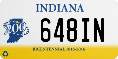 IN license plate 648IN