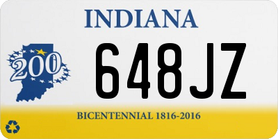 IN license plate 648JZ