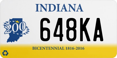 IN license plate 648KA