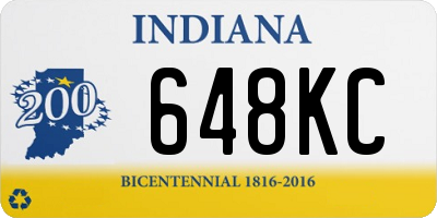 IN license plate 648KC