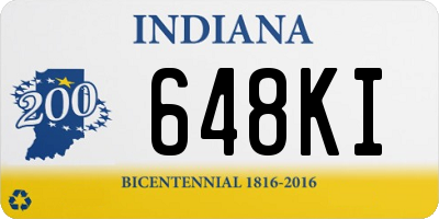 IN license plate 648KI