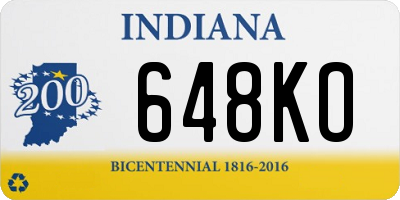 IN license plate 648KO