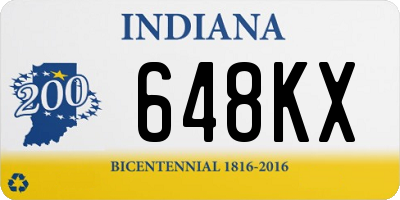 IN license plate 648KX