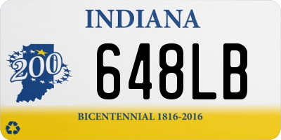 IN license plate 648LB