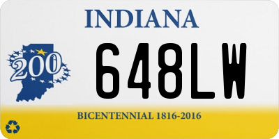 IN license plate 648LW