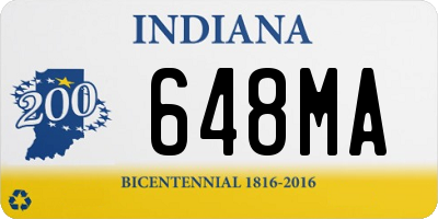 IN license plate 648MA