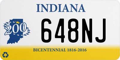 IN license plate 648NJ