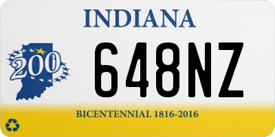 IN license plate 648NZ