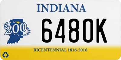 IN license plate 648OK