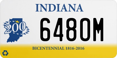 IN license plate 648OM