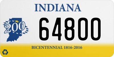 IN license plate 648OO