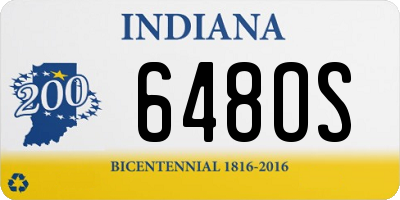 IN license plate 648OS