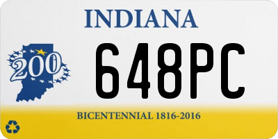 IN license plate 648PC