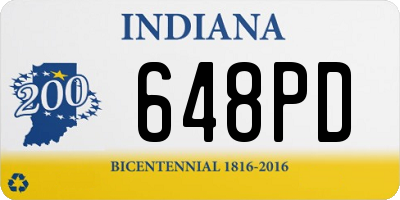 IN license plate 648PD