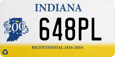 IN license plate 648PL