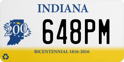 IN license plate 648PM