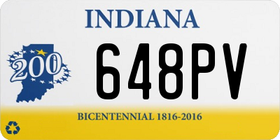 IN license plate 648PV