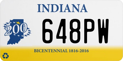 IN license plate 648PW