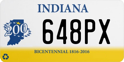 IN license plate 648PX