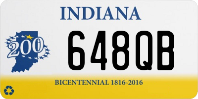 IN license plate 648QB