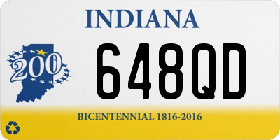 IN license plate 648QD