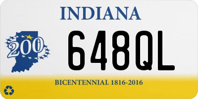 IN license plate 648QL