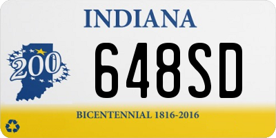 IN license plate 648SD