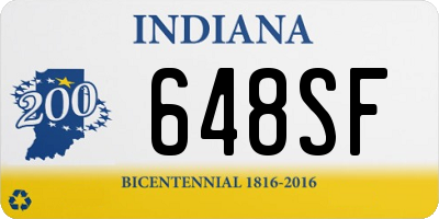 IN license plate 648SF