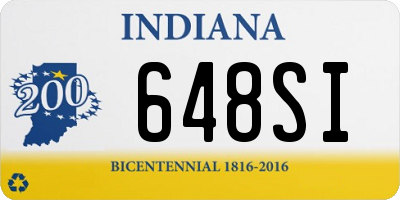 IN license plate 648SI