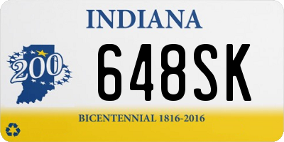 IN license plate 648SK