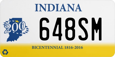 IN license plate 648SM