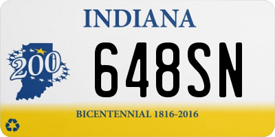 IN license plate 648SN