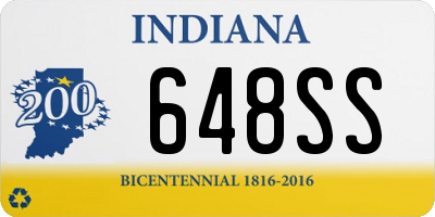 IN license plate 648SS