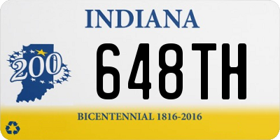 IN license plate 648TH