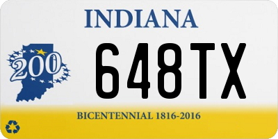 IN license plate 648TX