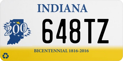 IN license plate 648TZ