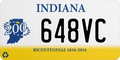 IN license plate 648VC