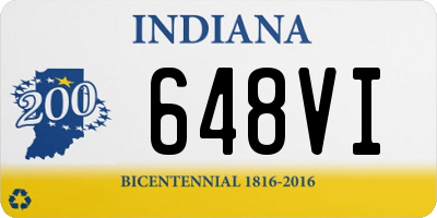 IN license plate 648VI