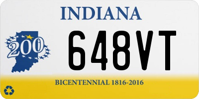 IN license plate 648VT