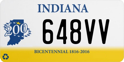 IN license plate 648VV